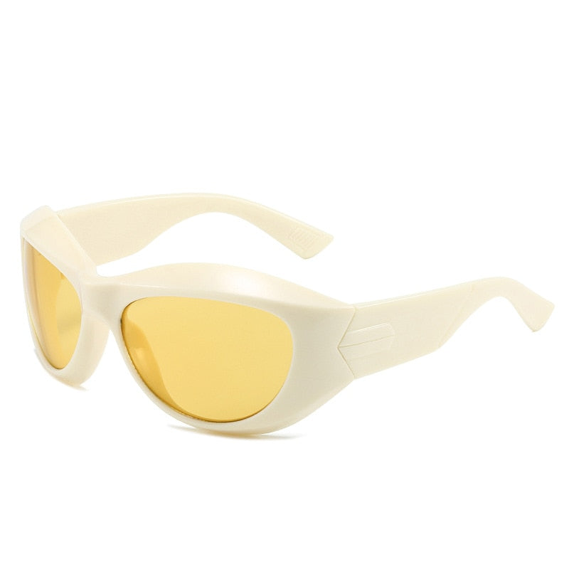 Retro Vintage Cyber Goggles Shades Sunglasses Futuristic Fashion Y2K Los Angeles Summer