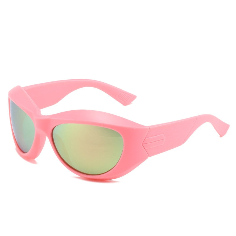 Retro Vintage Cyber Goggles Shades Sunglasses Futuristic Fashion Y2K Los Angeles Summer