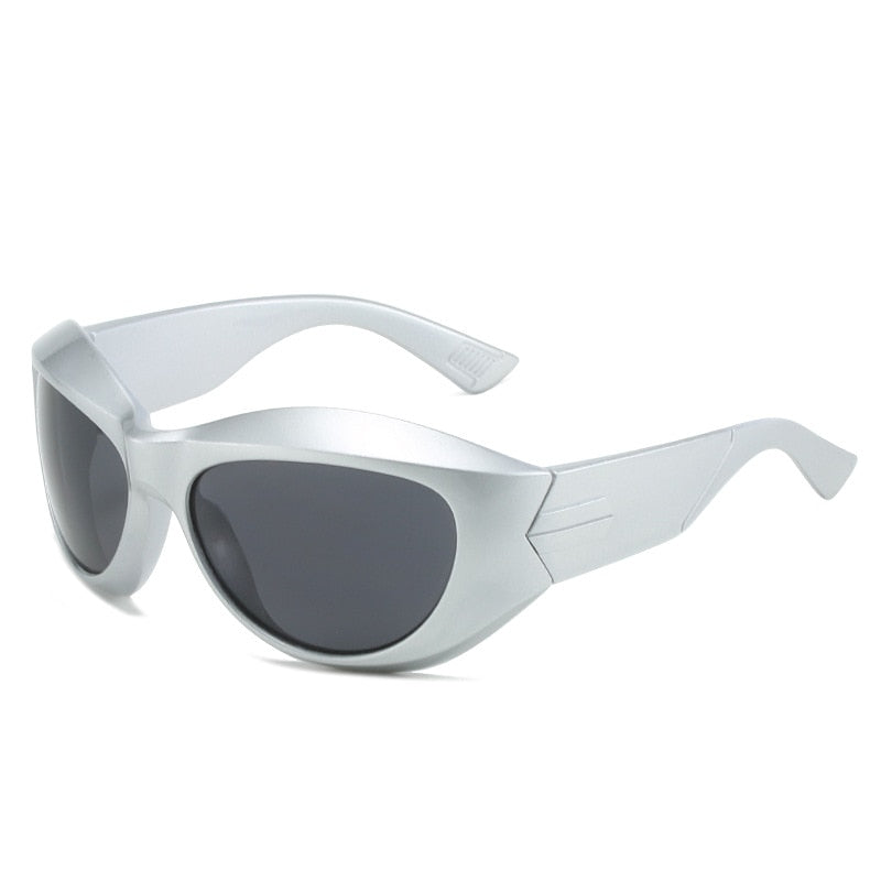 Retro Vintage Cyber Goggles Shades Sunglasses Futuristic Fashion Y2K Los Angeles Summer