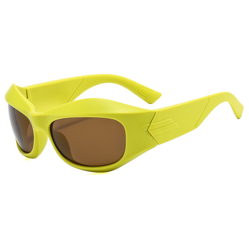 Retro Vintage Cyber Goggles Shades Sunglasses Futuristic Fashion Y2K Los Angeles Summer