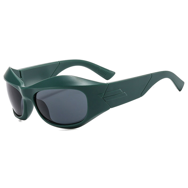 Retro Vintage Cyber Goggles Shades Sunglasses Futuristic Fashion Y2K Los Angeles Summer