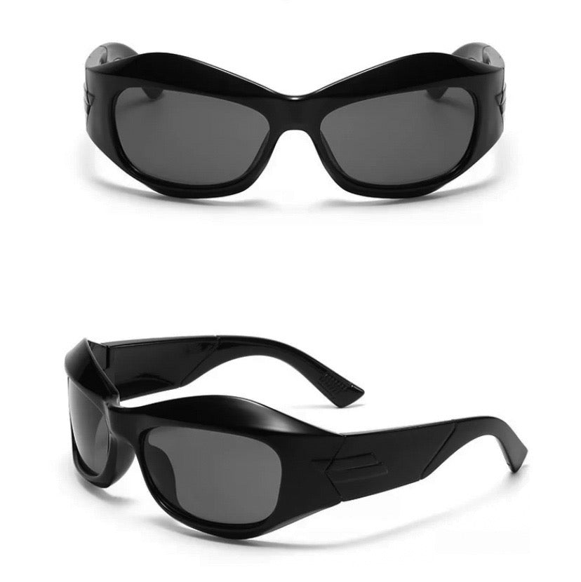 Retro Vintage Cyber Goggles Shades Sunglasses Futuristic Fashion Y2K Los Angeles Summer