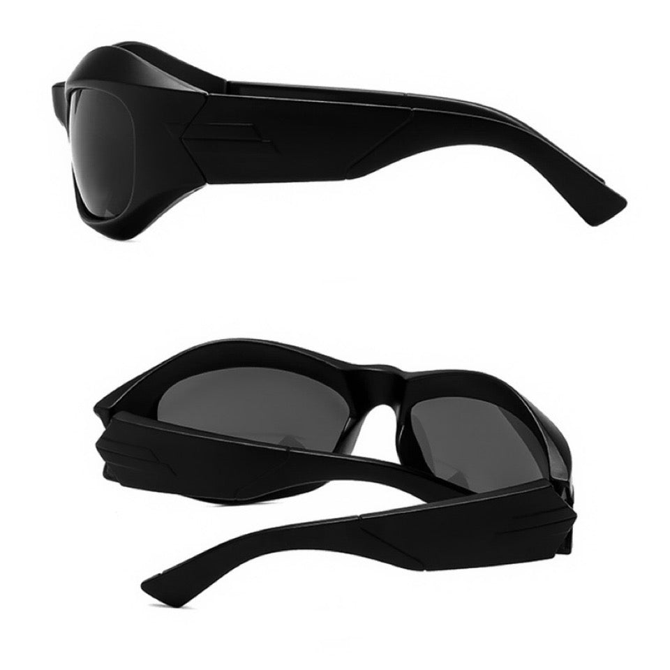 Retro Vintage Cyber Goggles Shades Sunglasses Futuristic Fashion Y2K Los Angeles Summer