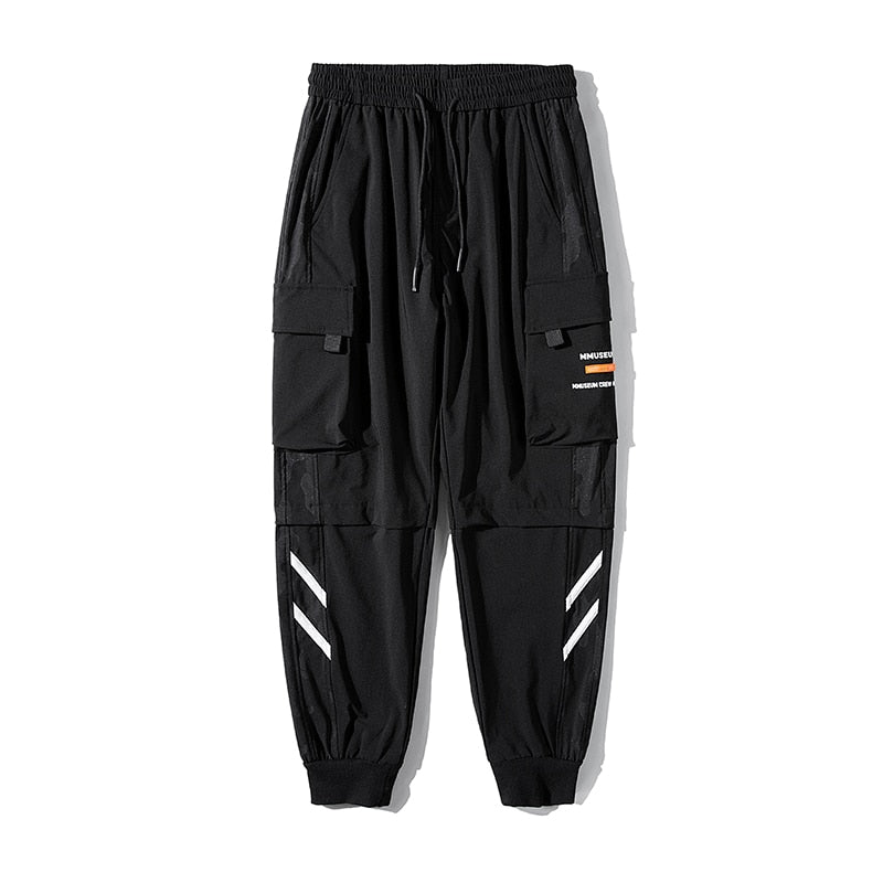 Retro Gestreepte Cargo Joggers